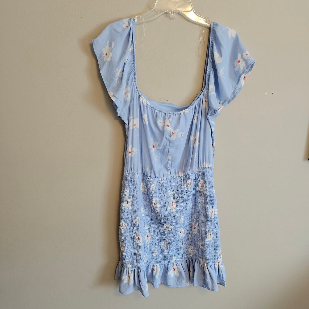 Altar'd State Mini Dress Floral with Smocking Off the Shoulder XL - Picture 2 of 6
